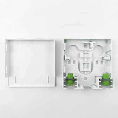 2 Kerne FC APC Plastikfaseroptische Fassettplatte Socket Panel für FTTH-Netzwerk in Weiß/Grau