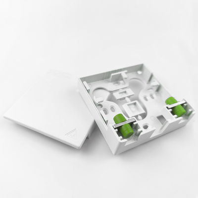 2 Kerne FC APC Plastikfaseroptische Fassettplatte Socket Panel für FTTH-Netzwerk in Weiß/Grau