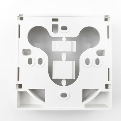 2 Kerne FC APC Plastikfaseroptische Fassettplatte Socket Panel für FTTH-Netzwerk in Weiß/Grau