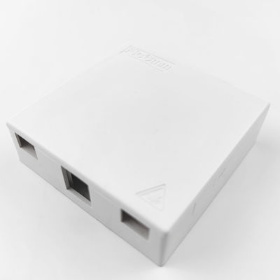 2 Kerne FC APC Plastikfaseroptische Fassettplatte Socket Panel für FTTH-Netzwerk in Weiß/Grau