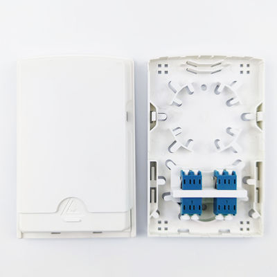 2 Kerne LC UPC Kunststofffaseroptische Gesichtsplatte Steckdosenplatte für FTTH Weiß/Grau