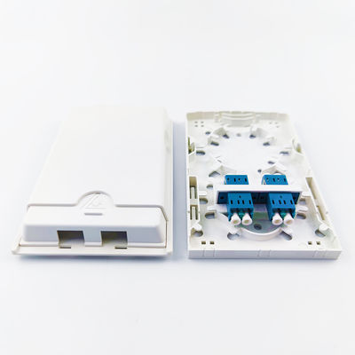 2 Kerne LC UPC Kunststofffaseroptische Gesichtsplatte Steckdosenplatte für FTTH Weiß/Grau