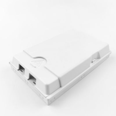 FTTH-Anwendungen 2 Kerne Kunststofffaseroptische Gesichtsplatte Steckdosenplatte 131*84*24 ABS/PC