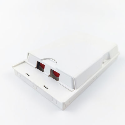 FTTH-Anwendungen 2 Kerne Kunststofffaseroptische Gesichtsplatte Steckdosenplatte 131*84*24 ABS/PC