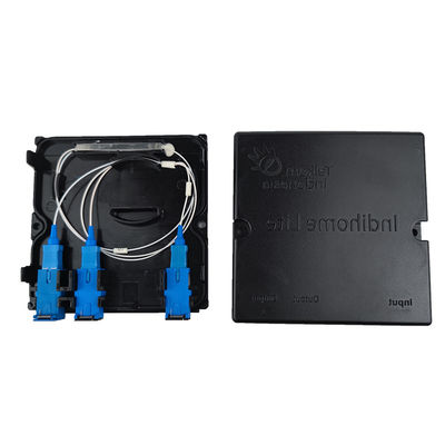 Schwarze Plastikfaseroptische Splitter-Gesichtsplatten-Sokettplatte für FTTH 2 Kerne SC UPC PC