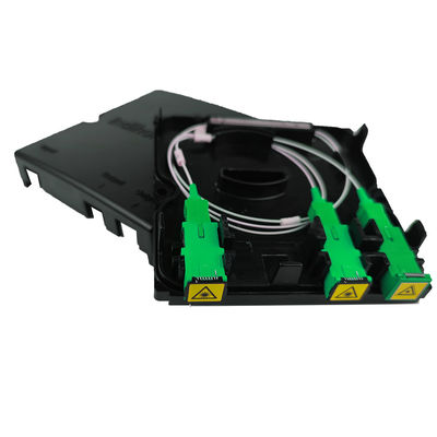 FTTH 2 Kerne SC APC Plastikfaseroptischer Splitter Gesichtsplatte Steckdosenplatte mit 3 Zeit