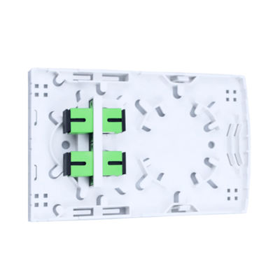 2 Kerne Kunststofffaseroptische Gesichtsplatte Steckdose für nahtlose FTTH-Integration