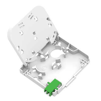 Weiß / Grau 1 Kern LC APC Typ Glasfaser-Gesichtsplatte für Indoor FTTH-Verbindung