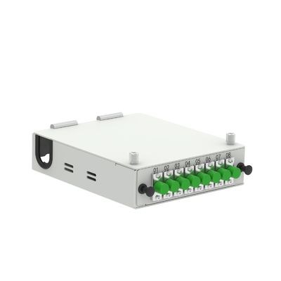 Aluminium 8-Kerne FC APC-Typ Glasfaserverteilfach für Netzwerk-FTTH/FTTX-Terminals