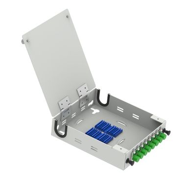 Aluminium 8-Kerne FC APC-Typ Glasfaserverteilfach für Netzwerk-FTTH/FTTX-Terminals